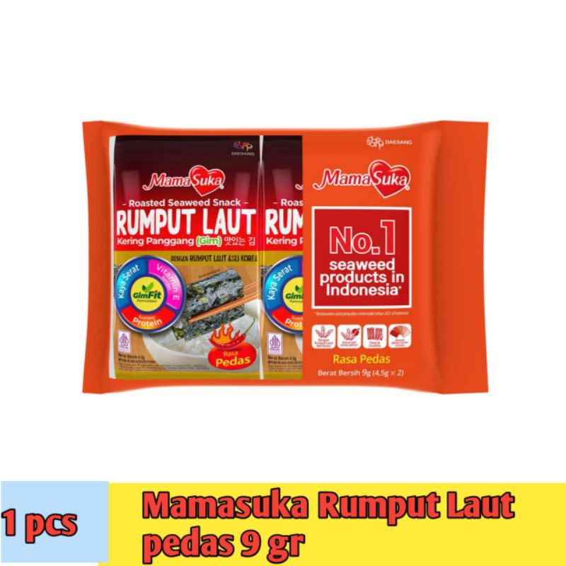 

mamasuka rumput laut panggang pedas 9 gr