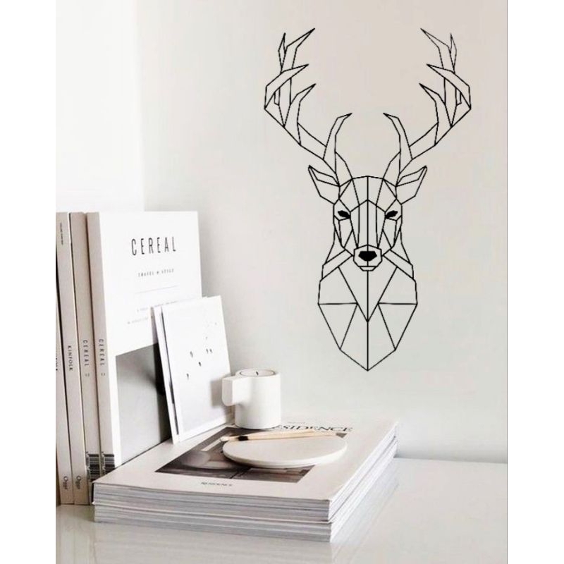 WALLDECOR HIASAN DINDING AESTHETIC | GEOMETRI STIK BAMBU HEWAN RUSA | HIASAN DINDING KAMAR AESTHETIC