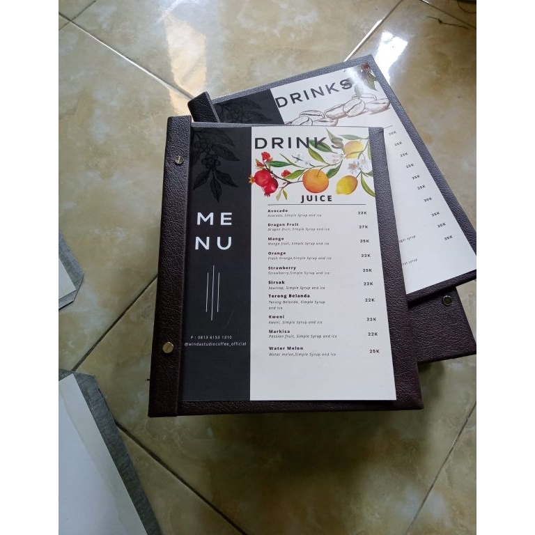 

BUKU MENU CAFERESTORANHOTEL SATU MUKA A4 KODE D7N1