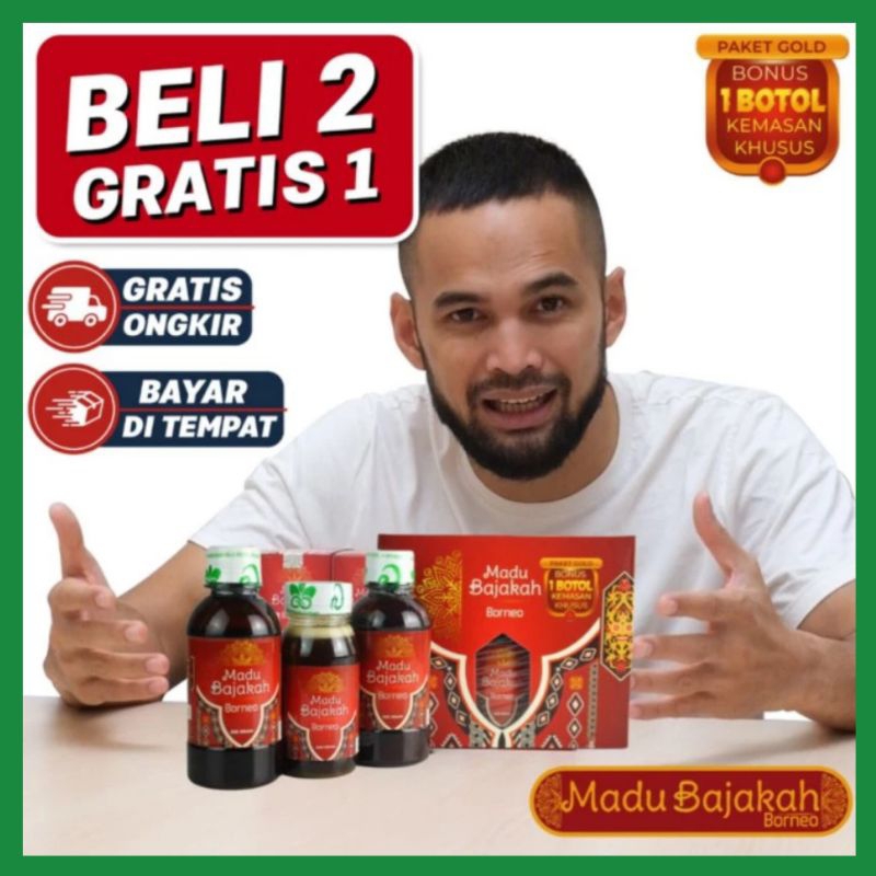 

Madu Bajakah Borneo Herbal Paket Gold Beli 2 Botol Gratis 1 Botol