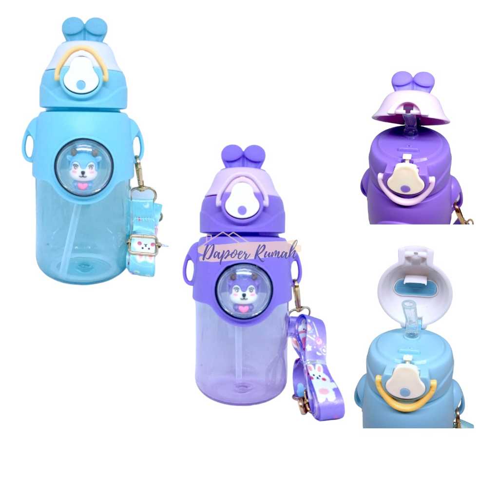 BOTOL MINUM ANAK 750ML/BOTOL MINUM LUCU/BOTOL MINUM VIRAL/BOTOL MINUM ANAK TALI