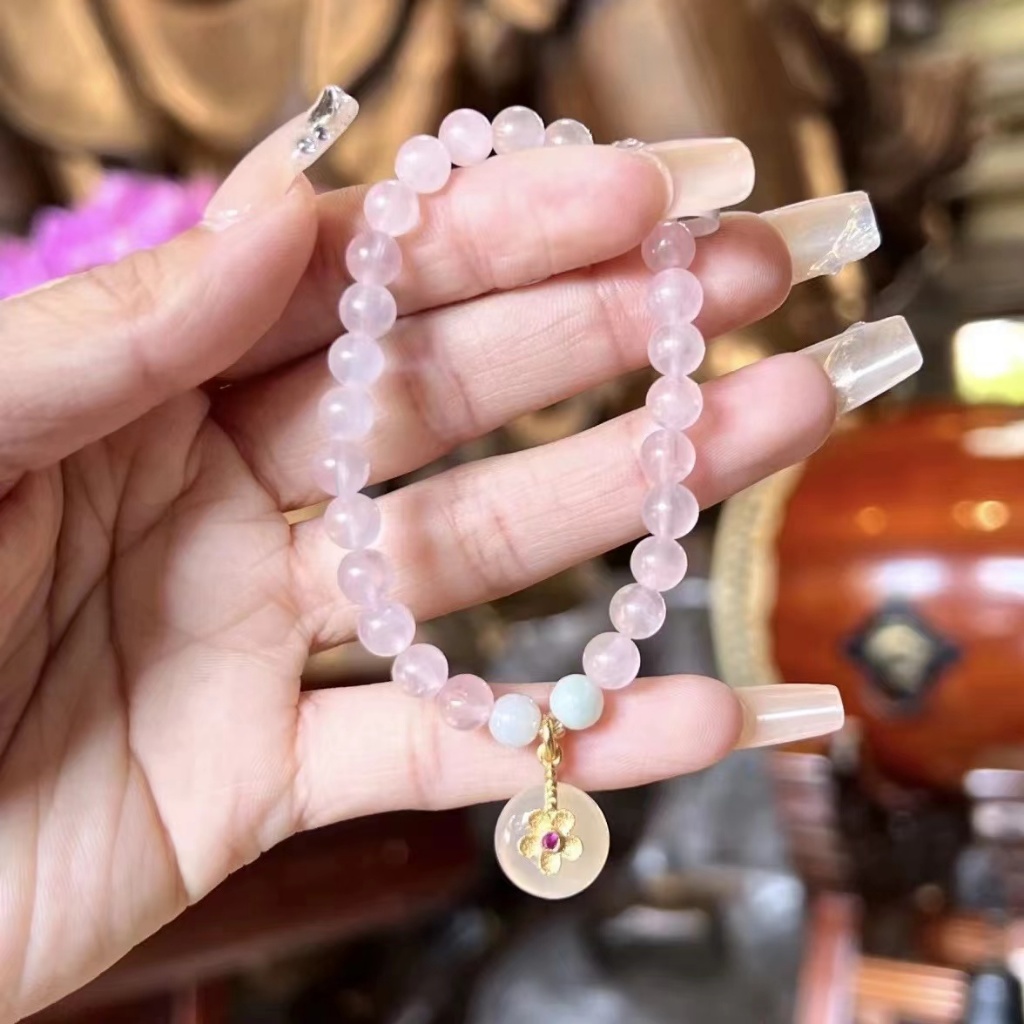Gelang wanita batu keberuntungan untuk hadiah ulang tahun hadiah alam membawa