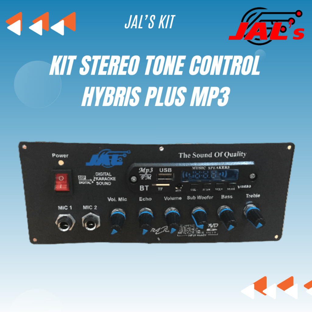 Kit Tone Control Stereo Subwoofer Echo Hybris Plus Mp3