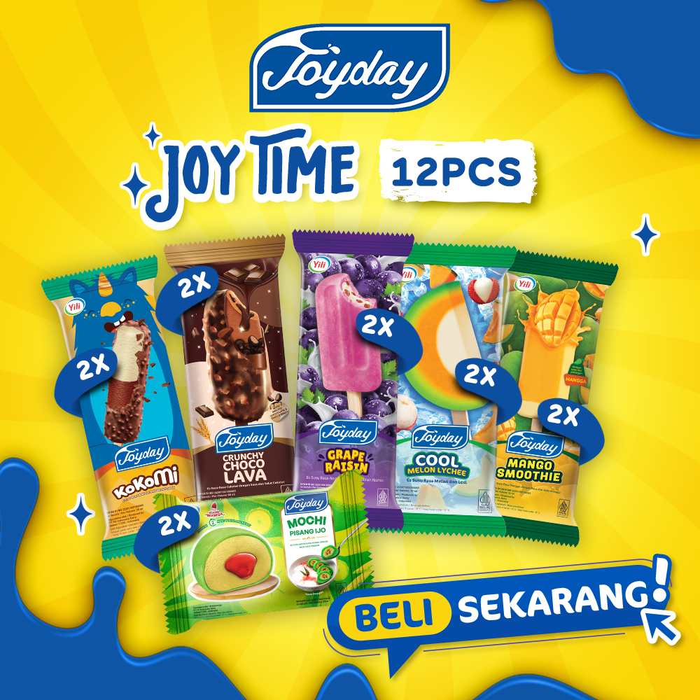 

Joyday Ice Cream Package Joy Time - Isi 12 pcs Eskrim Mix