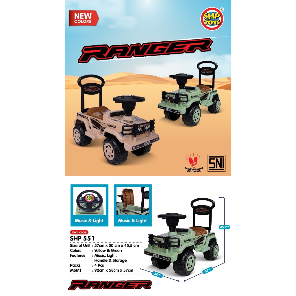 SHP Toys Mobil Mobilan Dorong Anak SHP 551