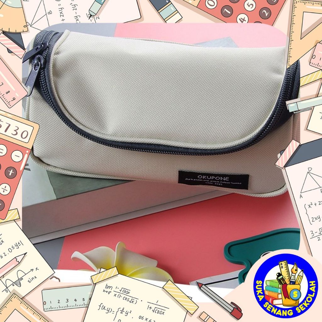 

Tempat Pensil Kain Jumbo Oxford / Pencil Case Large Capacity SK0100