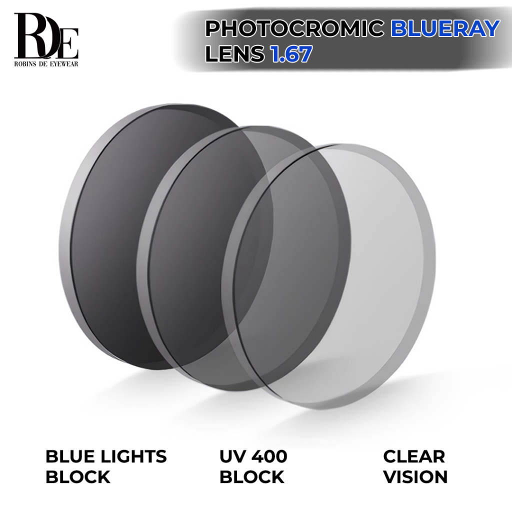 Robins Lensa Bluecromic 1,67 Minus PGX ABR Lensa Photocromic Blueray High Index 1.67 Bluecromic 0003