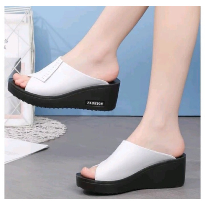 SANDAL WEDGES WANITA SELOP WEDJES SANDAL PESTA BAGUS MURAH BERKUALITAS SANDAL CASUAL SELOP SLIP ON