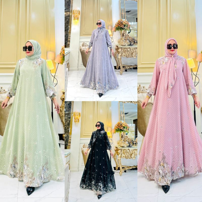 Arisha Set Hijab Segi 4 by Arsya Kayla