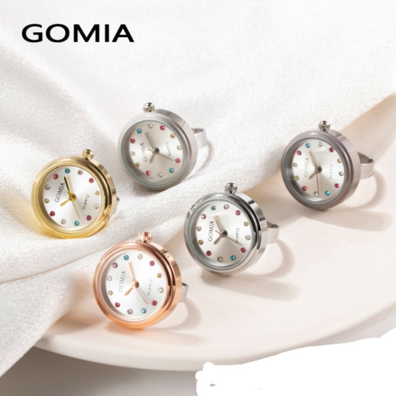 Jam Cincin jari Terbaru Jam Cincin Arloji Mini Gaya Baru Stainles Stell