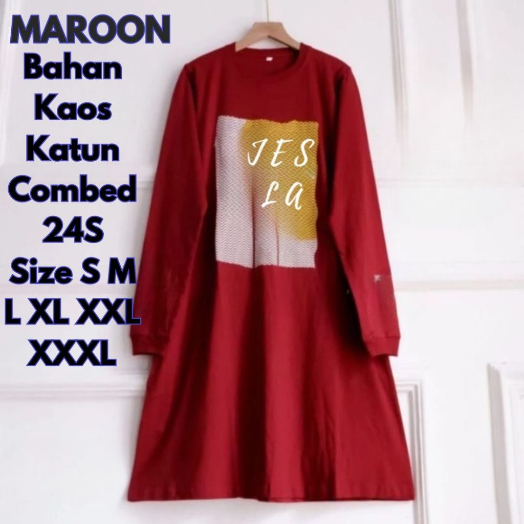 Pepita Tunik BO Best Seller Bahan Kaos Katun Combed 24s Size S M L XL XXL XXXL Ld 90-130 Cm Aplikasi