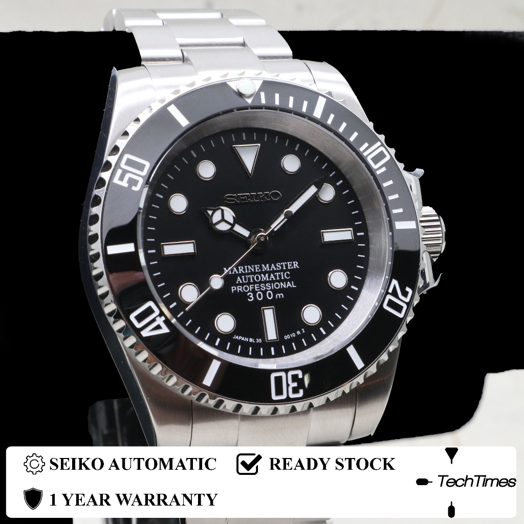Seiko Submariner Mod Seikomod No Date Dateless