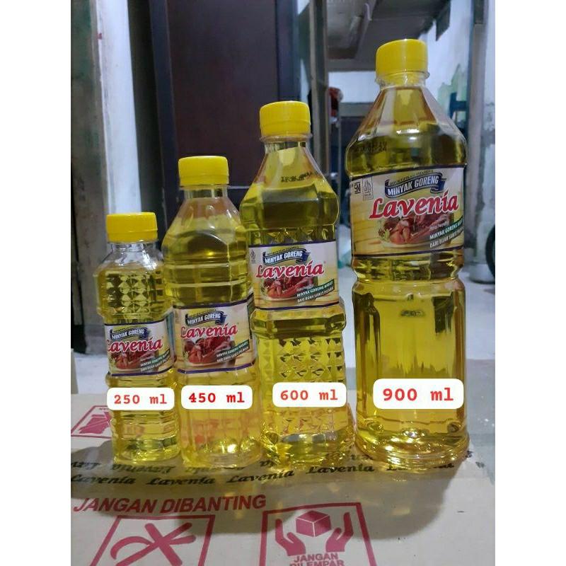 

minyak goreng 250ml kemasan botol lavenia