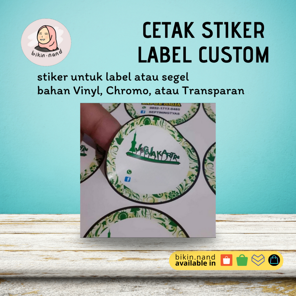 

Cetak Sticker Label Logo Chromo / Vinyl / Transparan untuk Kemasan/Segel [Sudah Dipotong)