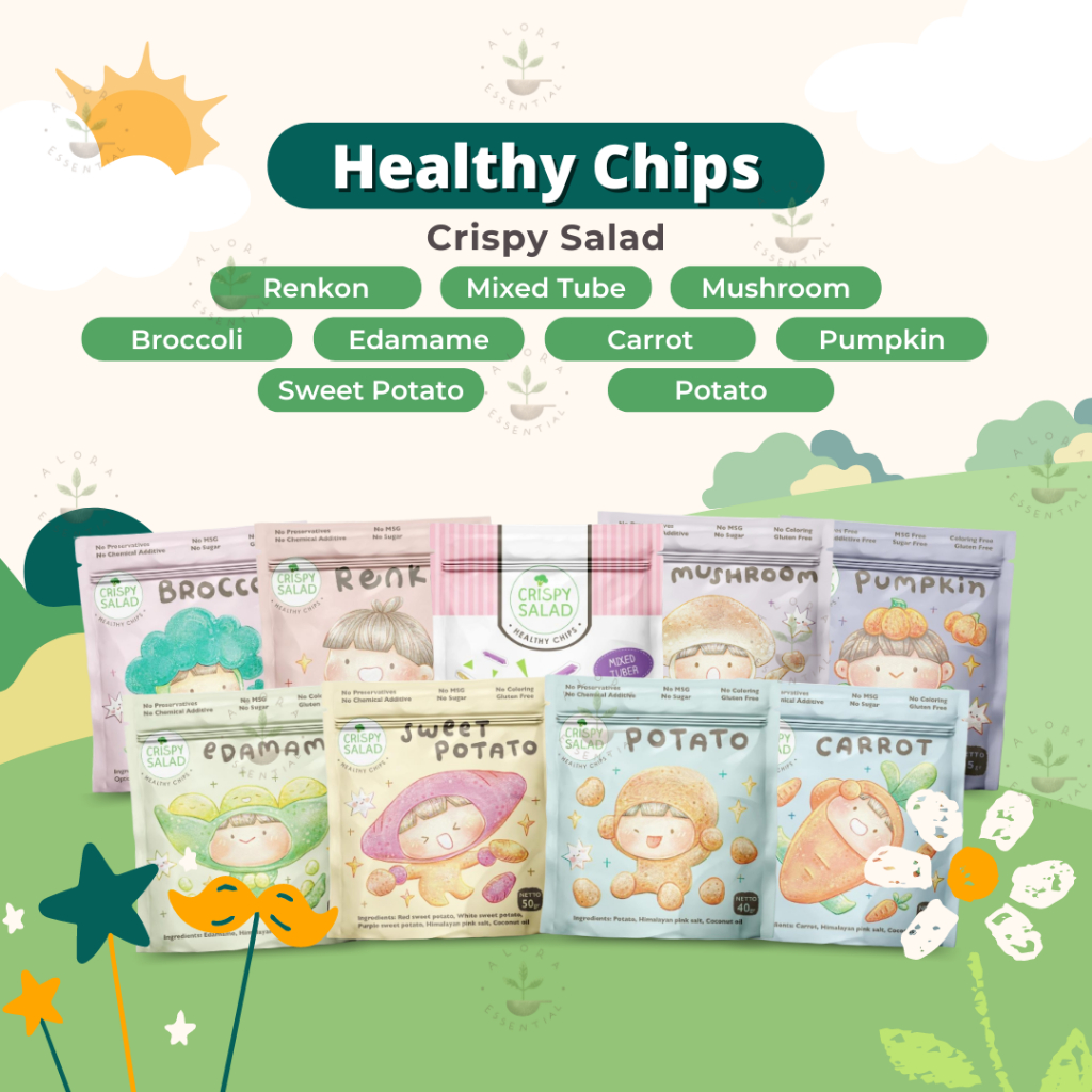 Crispy Salad - Keripik Sayur - Snack Cemilan Sehat Anak - Camilan Organik - Snack Bayi