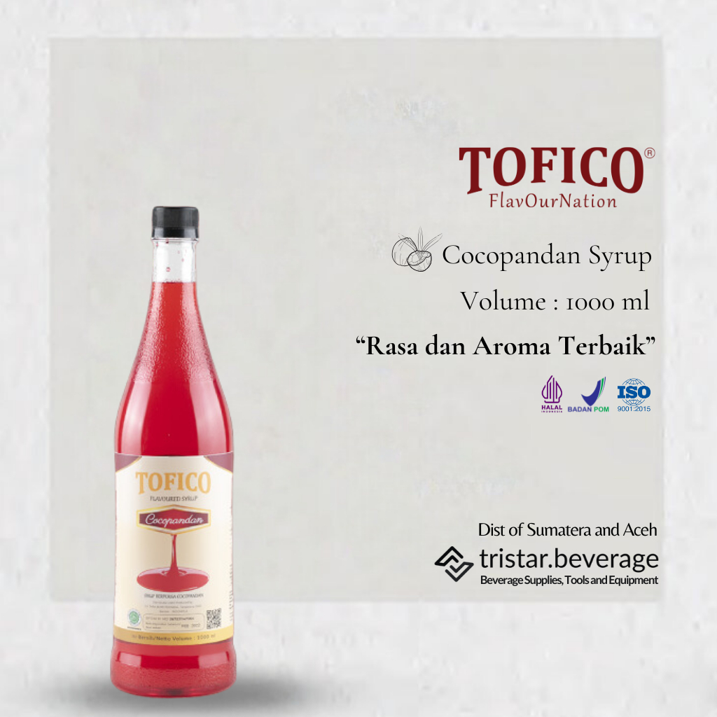 

TOP COLLECTION - Sirup Premium Rasa Cocopandan - Tofico Syrup 1000 ml