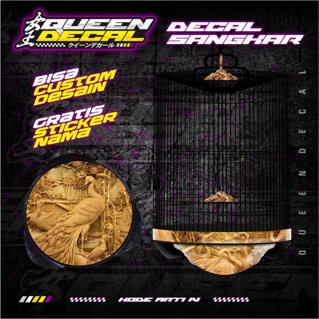 Decal Stiker Sangkar Murai Radja BNR / Stiker Decal Tebok Murai Ebod Jaya - MR