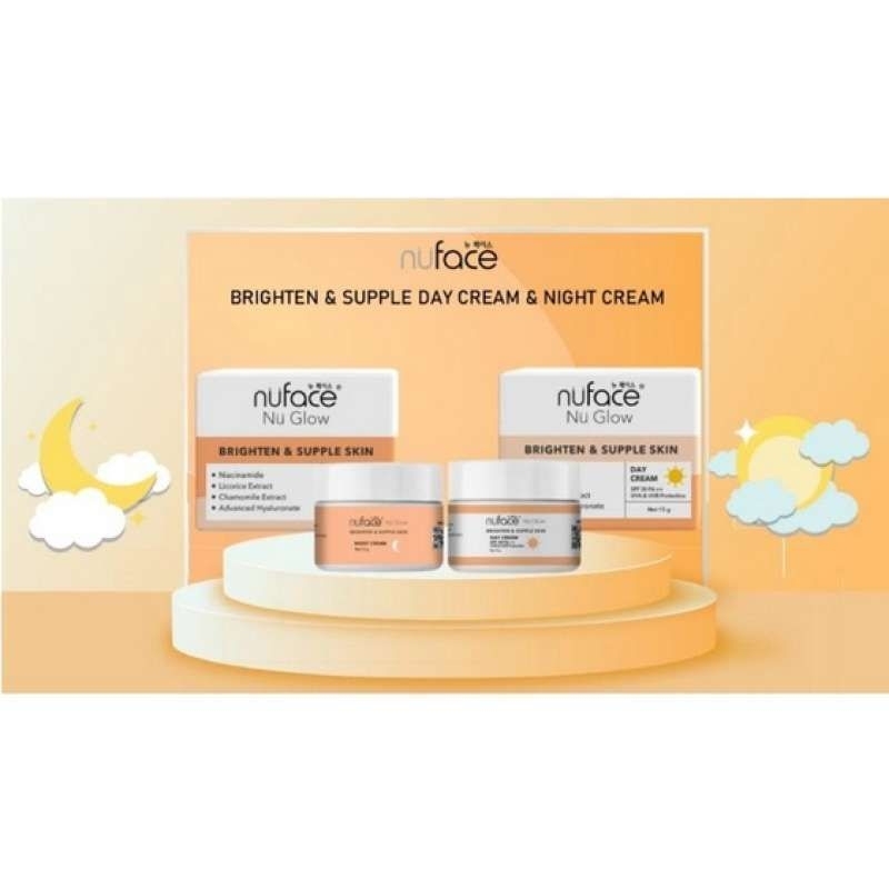 nuface nu glow brighten & supple skin day cream