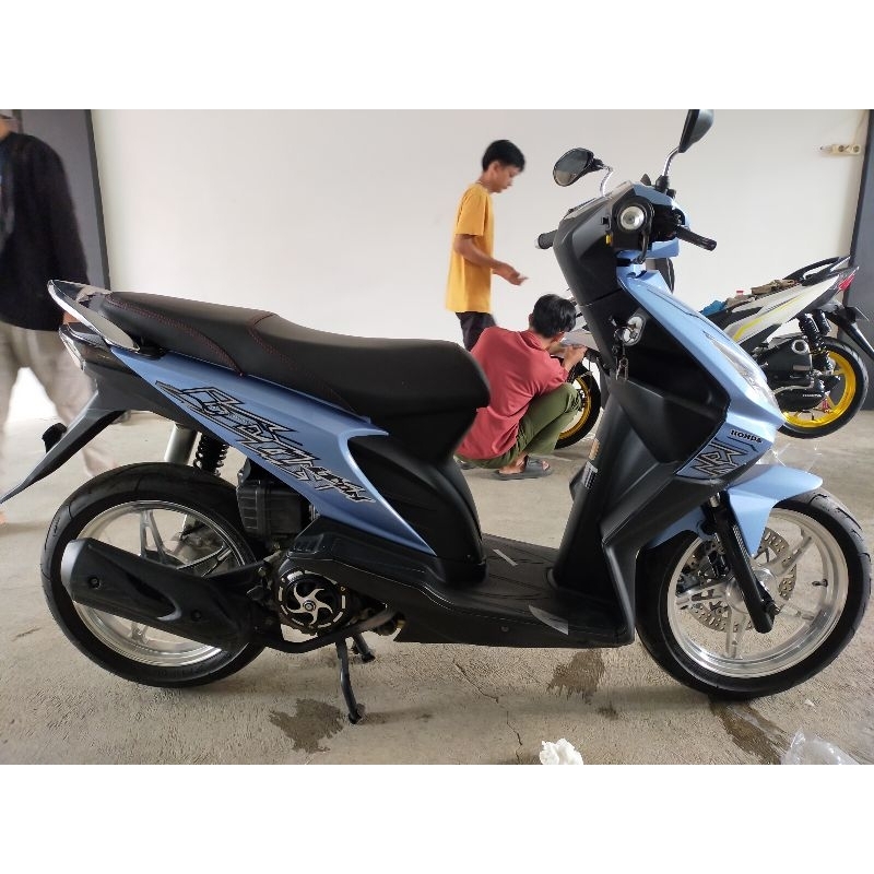 STRIPING STICKER BEAT KARBU TRANSPARAN DESAIN ICON SPORT URBAN TERBARU