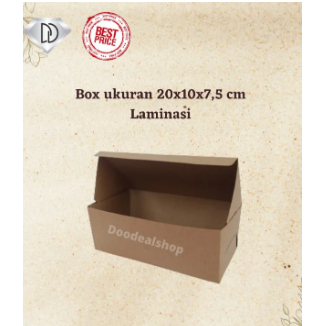 

1pak=10pcs Box Donat ukuran 20x10x7,5 cm Laminasi, Dus untuk Donat, Dus donat kekinian, Box Catering ukuran 20x10x7,5 cm
