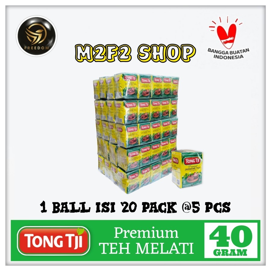 

Tong Tji PREMIUM Jasmine Tea | Teh Bubuk Melati - 40 gr (Kemasan 1 Ball)