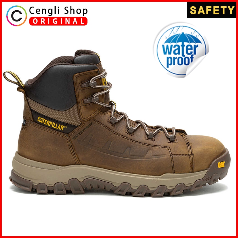 CATERPILLAR SEPATU BOOT SAFETY BOOTS PRIA ORIGINAL KULIT ASLI ORI WATERPROOF UJUNG KOMPOSIT COMPOSIT