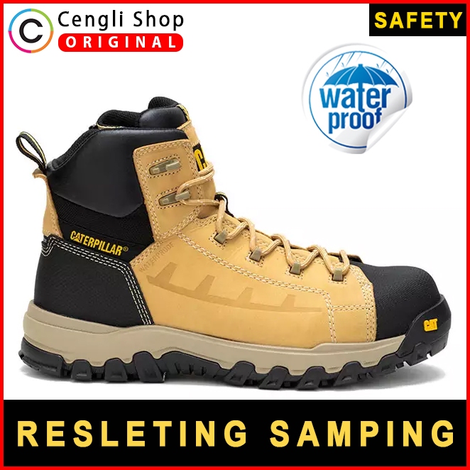 CATERPILLAR SEPATU BOOT SAFETY BOOTS PRIA ORIGINAL KULIT ASLI ORI WATERPROOF UJUNG KOMPOSIT COMPOSIT