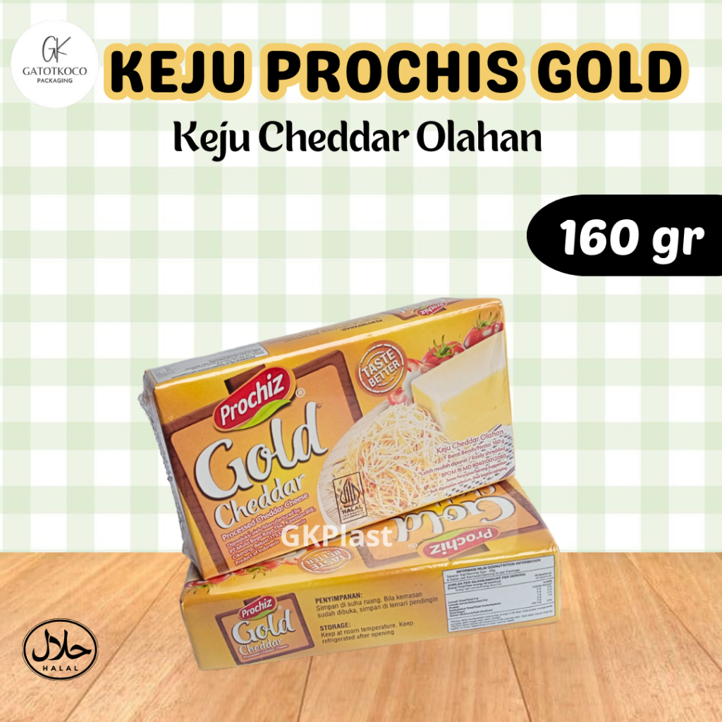 

Keju Prochis Gold 160 gram/keju cheddar/keju gurih dan enak/keju murah