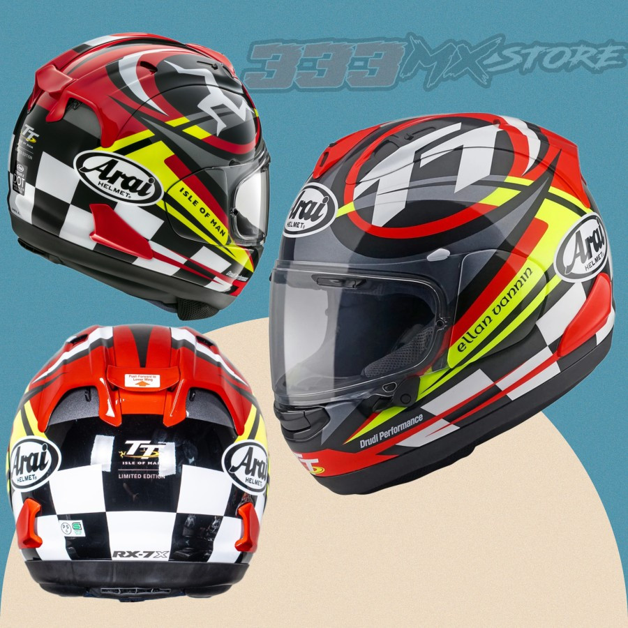 Helm ARAI RX-7X IOM TT 2023 Helmet ARAI RX-7X IOM TT Adventure Original