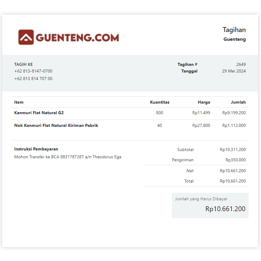 Genteng Keramik Kanmuri Full Flat Natural