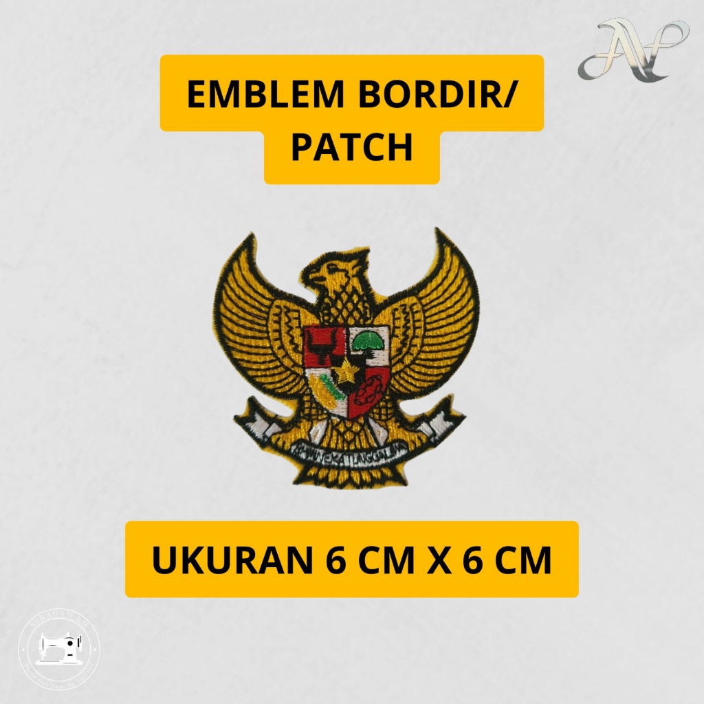 Emblem Bordir Patch Logo Lambang Garuda