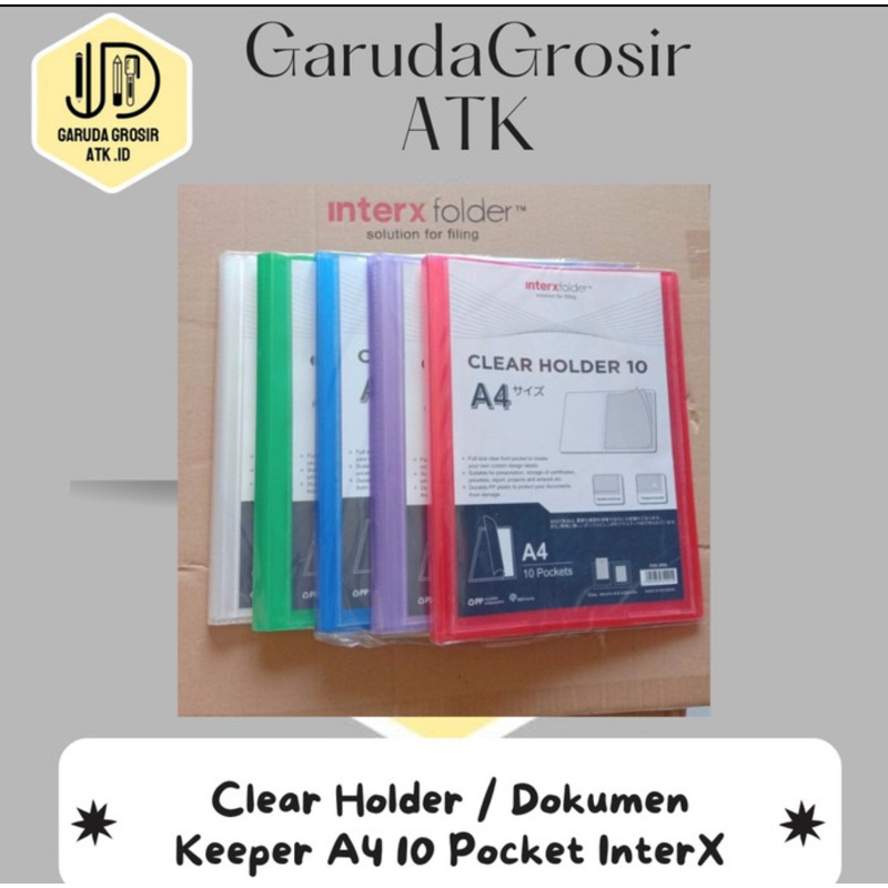 

Clear Holder / Dokumen Keeper A4 10 Pocket InterX