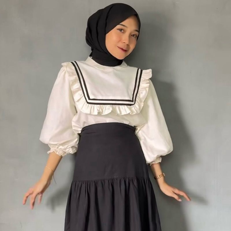 Boni Top Blouse Katun Twist Motif Pita
