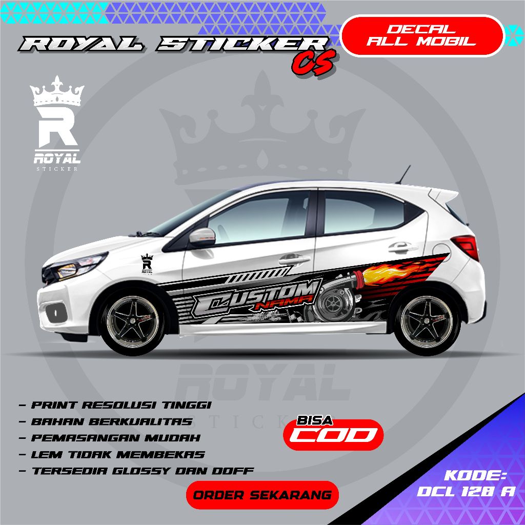 STIKER DECAL MOBIL YARIS SIGRA JAZZ AGYA DESAIN THAILOOK / STIKER DECAL MOBIL FREE CUSTOM NAMA - DCL