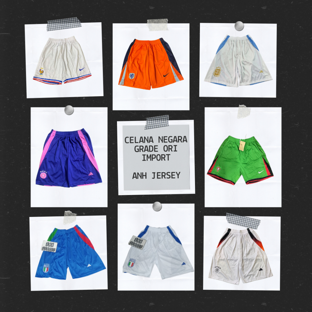 CELANA NEGARA SEPAK BOLA JERSEY (PIALA EROPA) COPPA AMERIKA OFFICIAL IMPORT 2024 2025