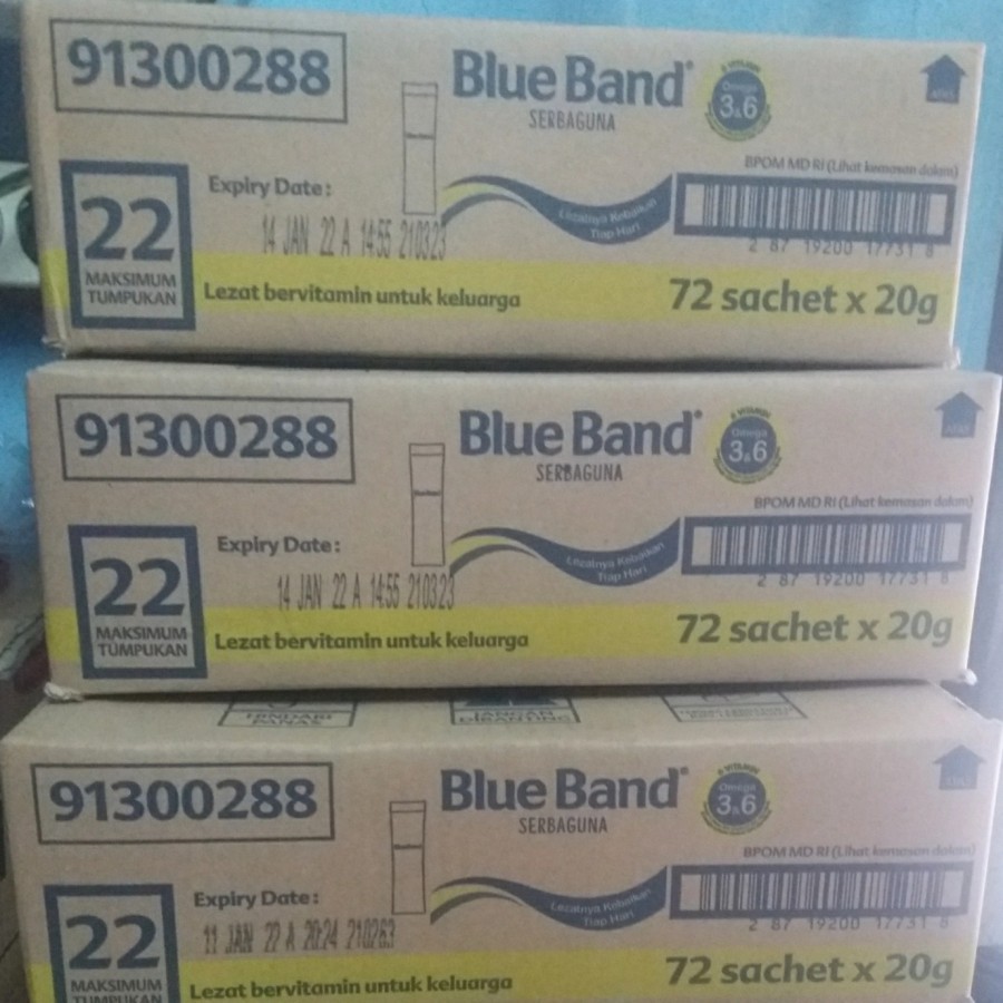 

1 Dus Blue Band 20 Gram isi 6 Renceng x 12 Sachet