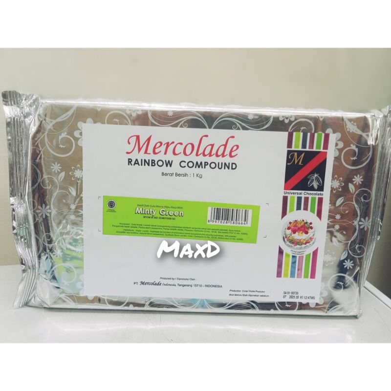 

Mercolade Cokelat Batang Rainbow Compound Rasa Minty Green 1 kg