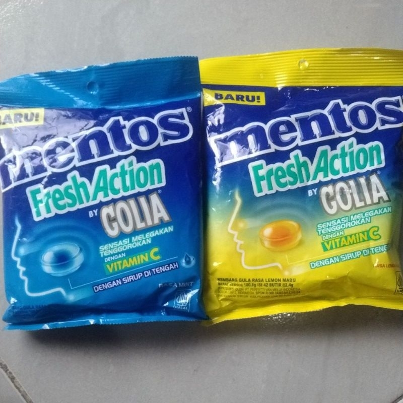 

PERMEN MENTOS FRESH ACTION GOLIA / GOLIA FRESH ACTION MINT / FRESH ACTION GOLIA LEMON MADU