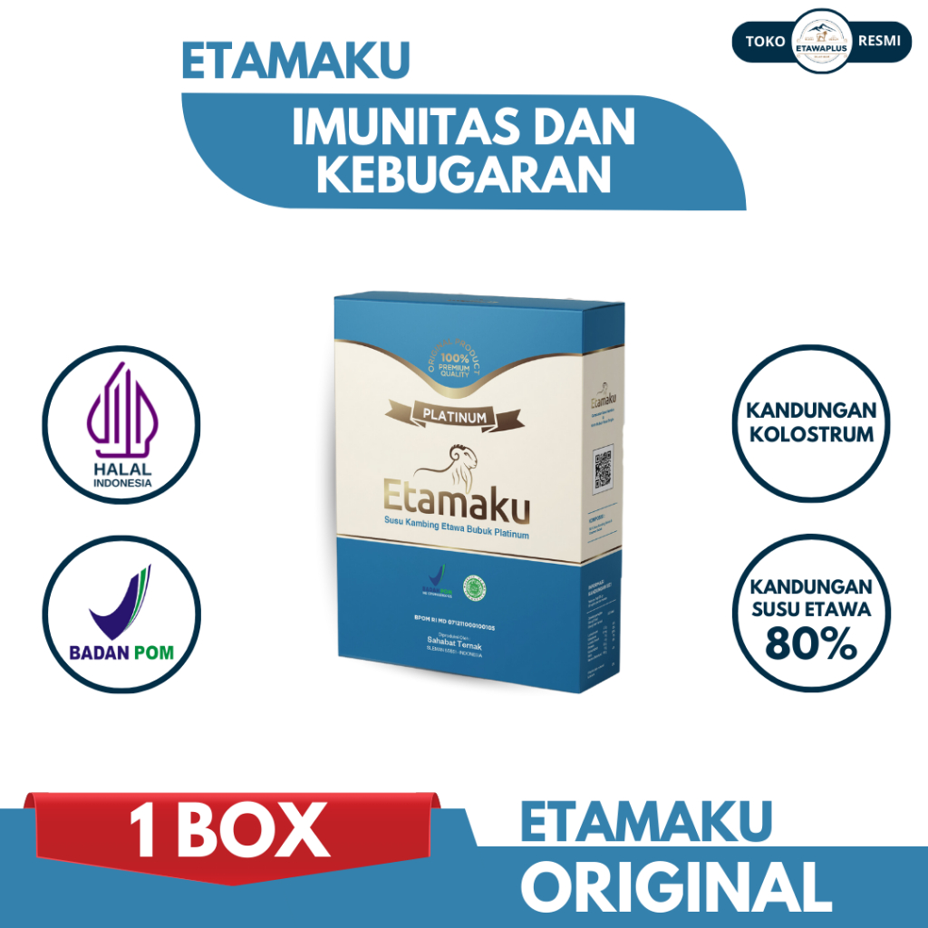 

Etamaku - Paket 1 Box - Susu Kambing Etawa Rasa Jahe 100% Asli Original Untuk Imunitas dan Kebugaran