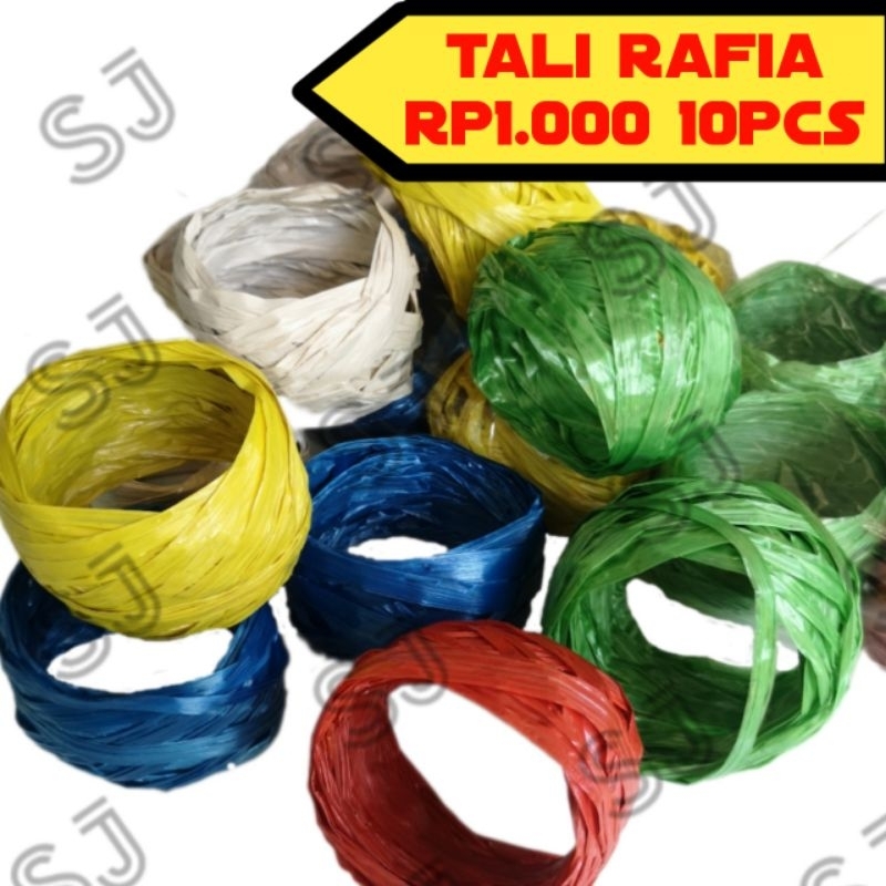 

tali rafia warna warni ecer rp1.000an / rafia telur 10pcs