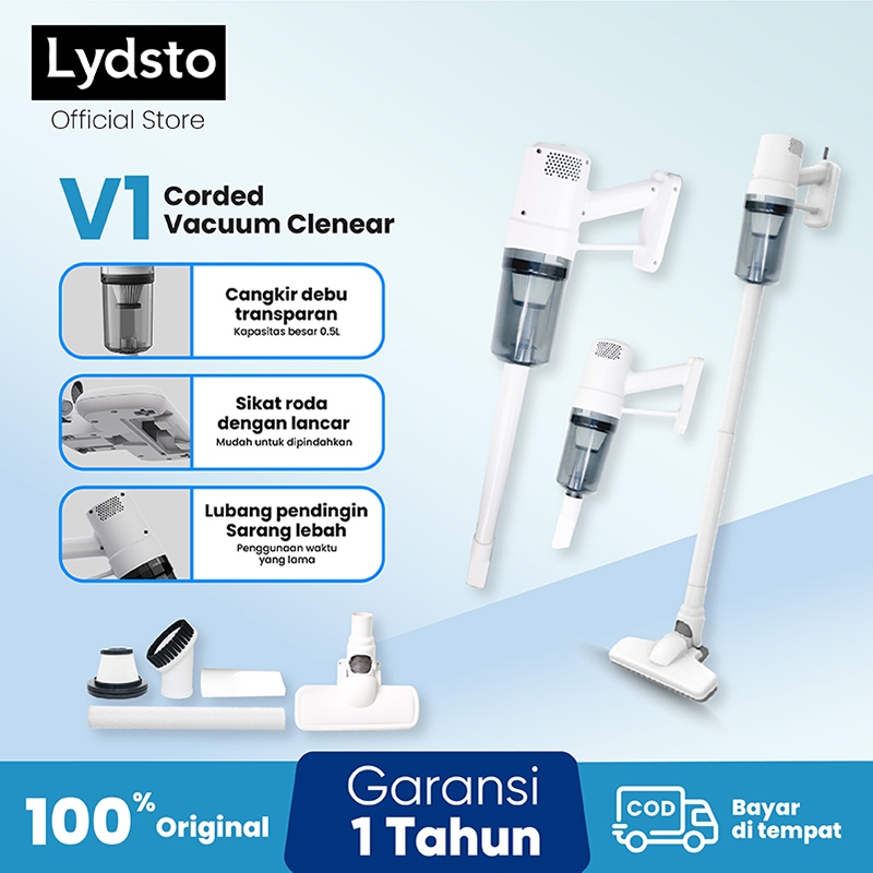 Lydsto V1 Vacum Cleaner Penyedot Debu Mini Corded Vacuum Cleaner 16Kpa 3-in-1 Penyedot Debu