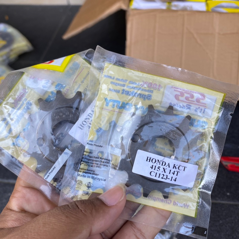 gear ger gir depan sss honda megapro tiger KCT 428 dan 415 sli