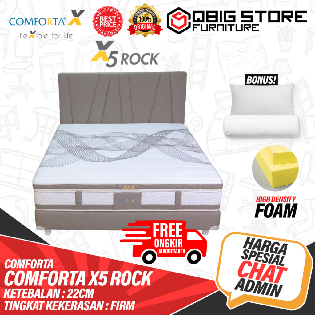 Springbed Comforta X - X5 Rock Firm FULL SET Spring bed /  Kasur / Matras