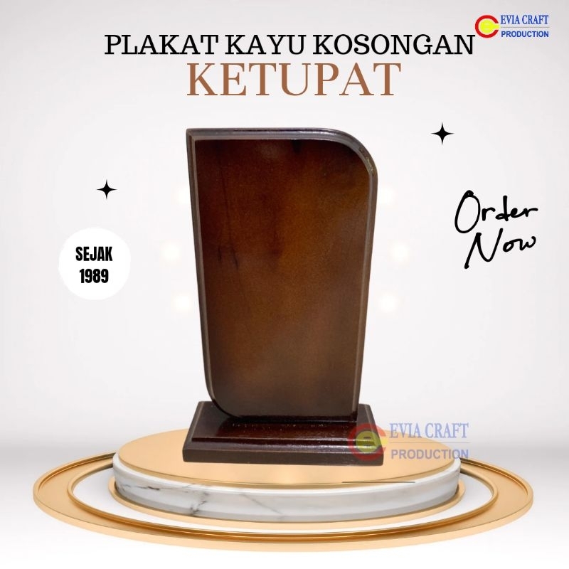 PLAKAT KAYU KOSONGAN KETUPAT