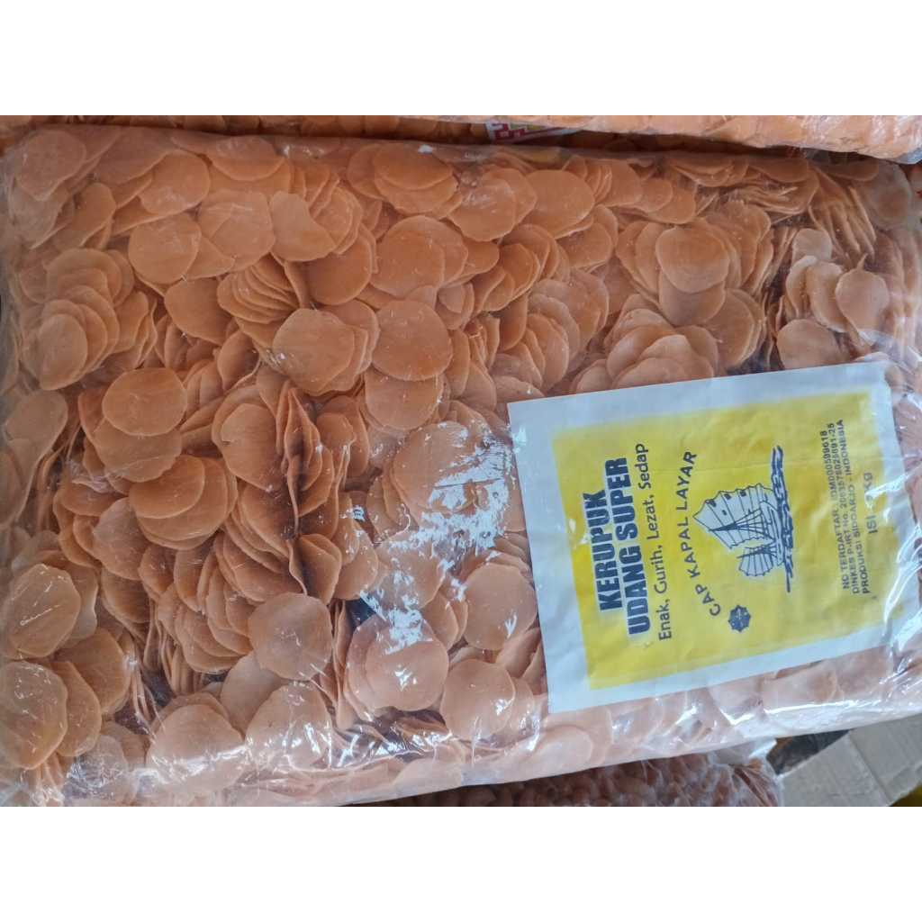 

Kerupuk sari udang cap kapal layar 5kg per ball