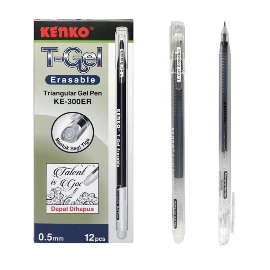 

Gel Pen Kenko Ke-303ER Erasable T-Gel Hitam / PACK (ISI 12)
