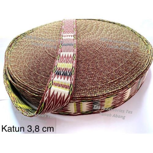 Tali Webbing / Bisban Tas Motif Bahan Katun 4,8 cm (Meteran)