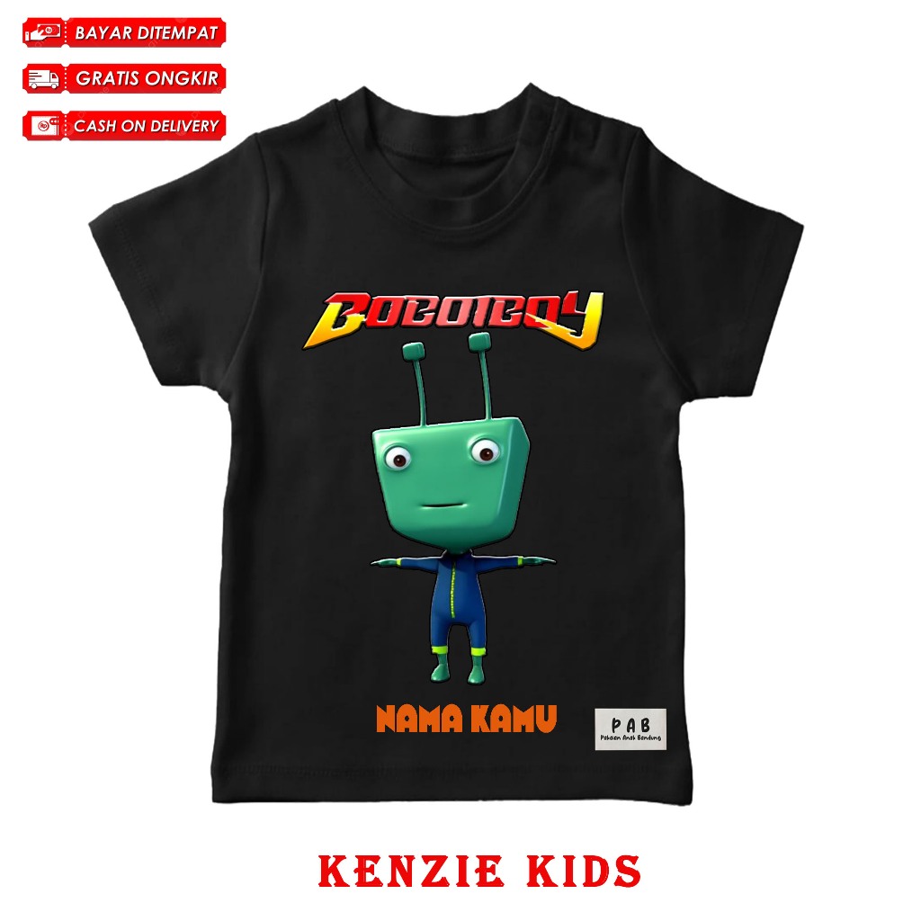 KAOS ANAK KARAKTER BOBOIBOY ADUDU