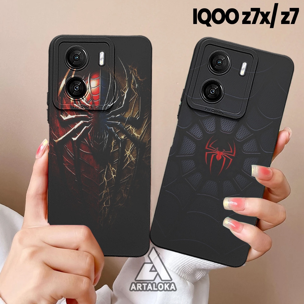 Case VIVO IQOO Z7X/Z7 Softcase Pro Camera MOTIF SPIDERMAN- Pelindung hp
