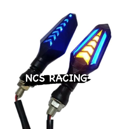 bisa cod 4 lampu sein variasi led running 2 sisi sen panah sein vixion,klx,crf,cbr150,vario,mx king
